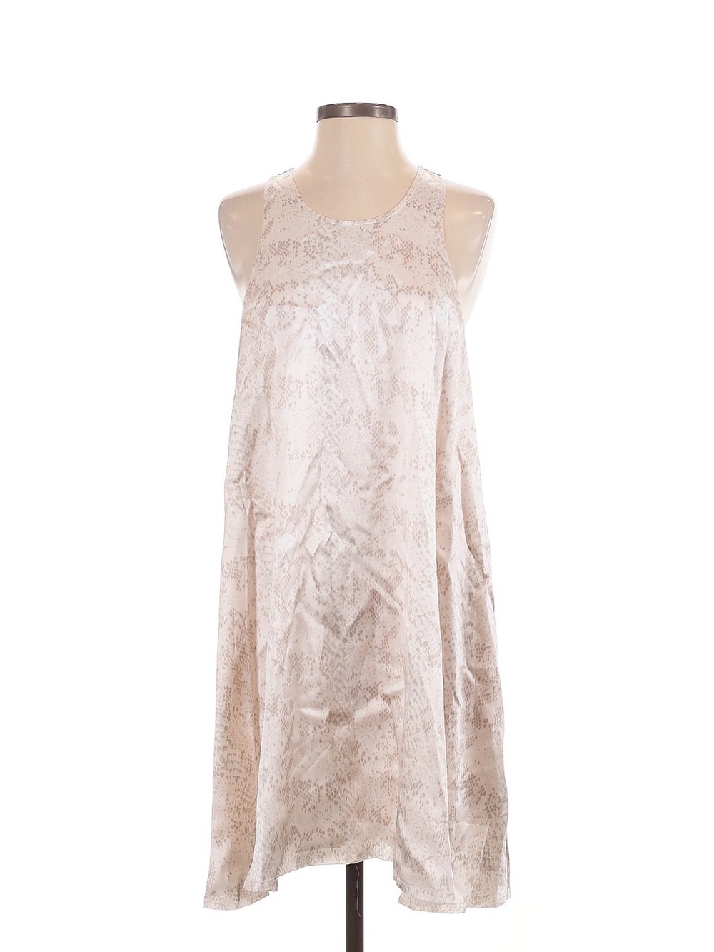 ATM Anthony Thomas Melillo Cream Patterned Sleeveless Slip Chemise